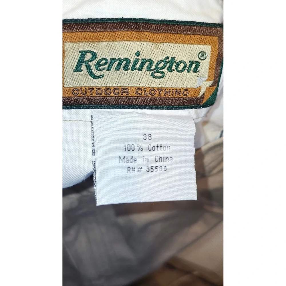 Remington Outdoor Mens 38x30 Khaki‎ Pleated Chino Pants Cotton Tan Huntinging